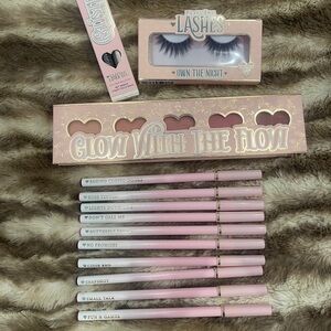 P.Louise Plouise Lip Liner Cream Blush Faux Eyelashes Glitter Eyeliner Makeup